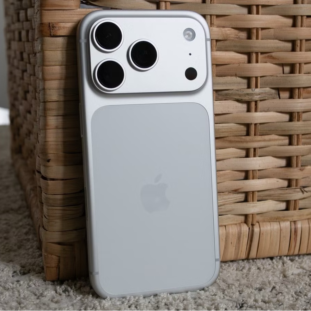 Apple Smartphone with Elegant Silver Hue